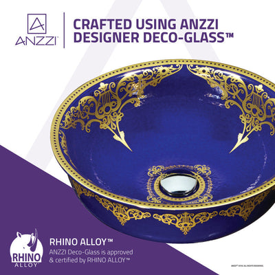 ANZZI Scepter Series Vessel Sink in Royal Blue LS-AZ187