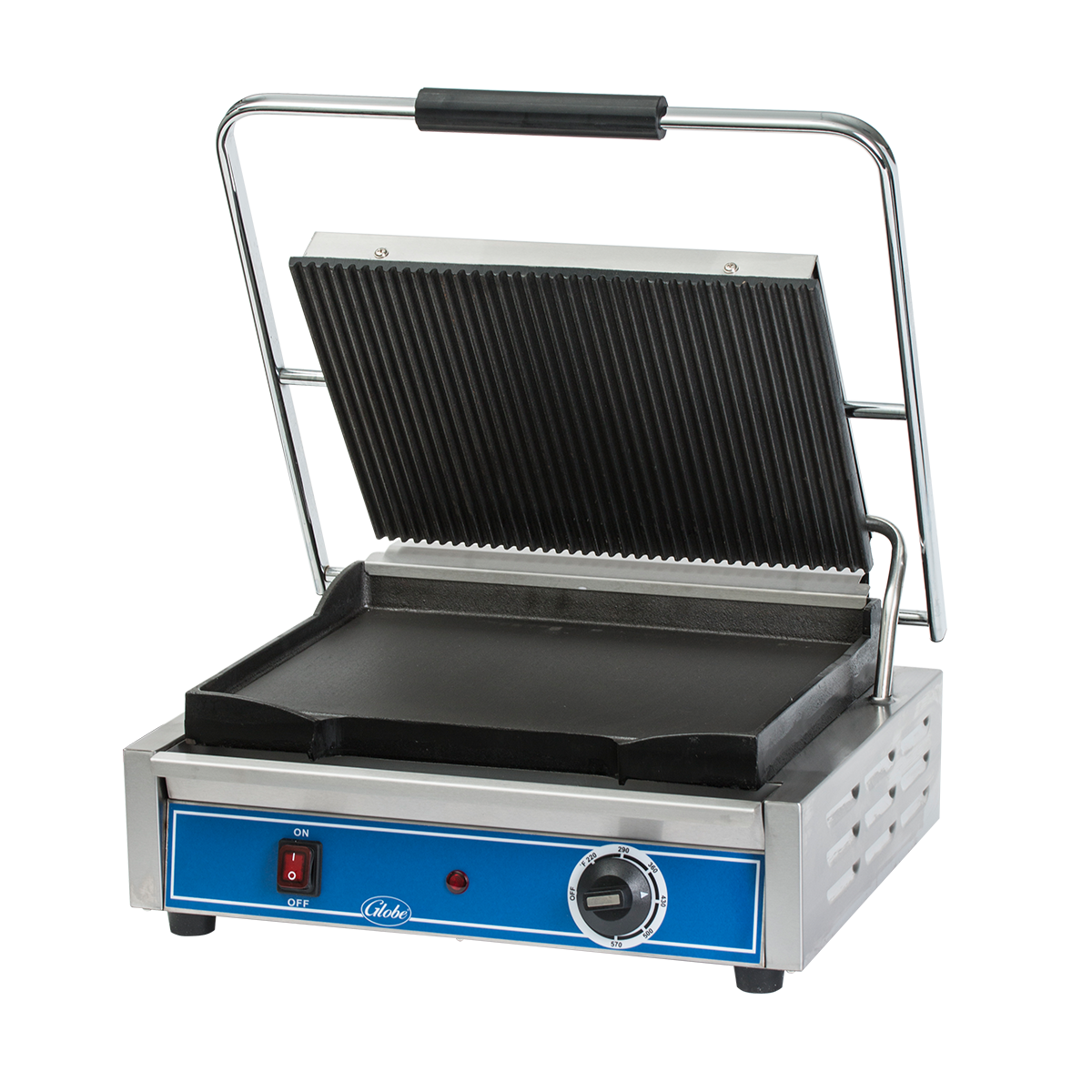 Globe Food Equipment GPGS1410 Combo Plate Mid-Size Electric Sandwich Grill