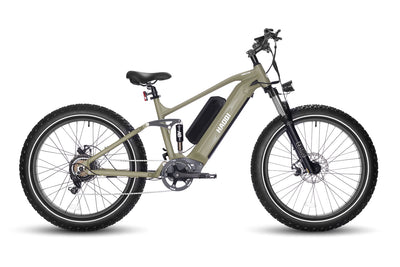 HAOQI Cheetah 16Ah Full Suspension Hunting Ebike | Olive | Electric Bicycle [electric bike] [HAOQI ebike]