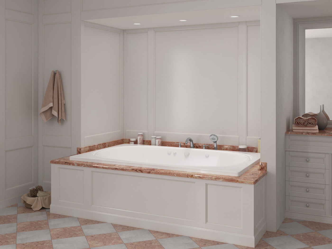 Atlantis Whirlpools Charleston 48 x 78 Rectangular Whirlpool Jetted Bathtub 4878CWL