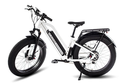 HAOQI White Leopard Pro Step Thru Electric Bike HQEB0001B