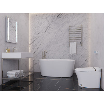 ANZZI Chand 55 in. Acrylic Flatbottom Freestanding Bathtub FT-AZ098-55