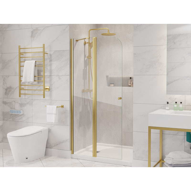 SD-AZ14-01BG - ANZZI ANZZI Romance 72-in. x 33.5-in. Frameless Swinging Shower Door in Brushed Gold