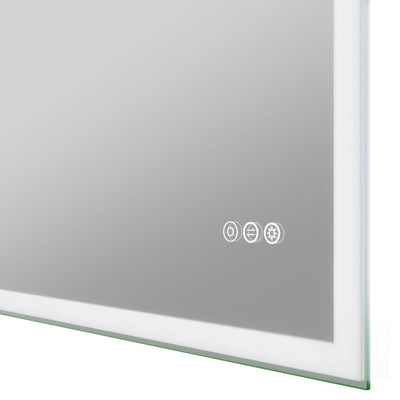 ANZZI 27-in. x 39-in. LED Front/Back Lighting Bathroom Mirror with Defogger BA-LMDFX014AL