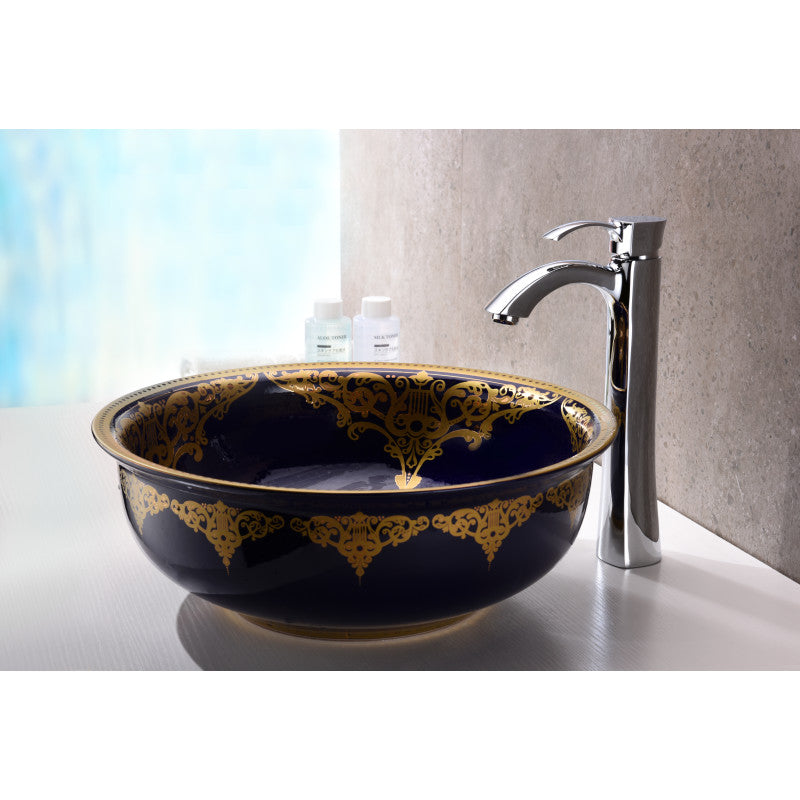 ANZZI Scepter Series Vessel Sink in Royal Blue LS-AZ187