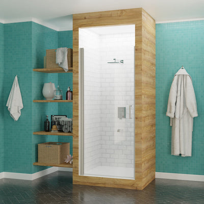 ANZZI Lancer 29 in. x 72 in. Semi-Frameless Shower Door with TSUNAMI GUARD SD-AZ051-02CH