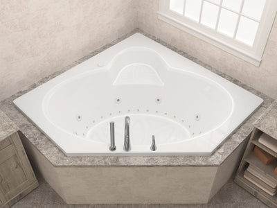 Atlantis Whirlpools Sublime 60 x 60 Corner Air & Whirlpool Jetted Bathtub 6060SDR