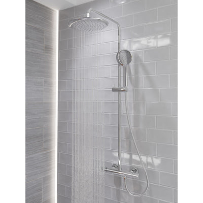 ANZZI Heavy Rainfall Stainless Steel Shower Bar with Hand Sprayer SH-AZ101MB