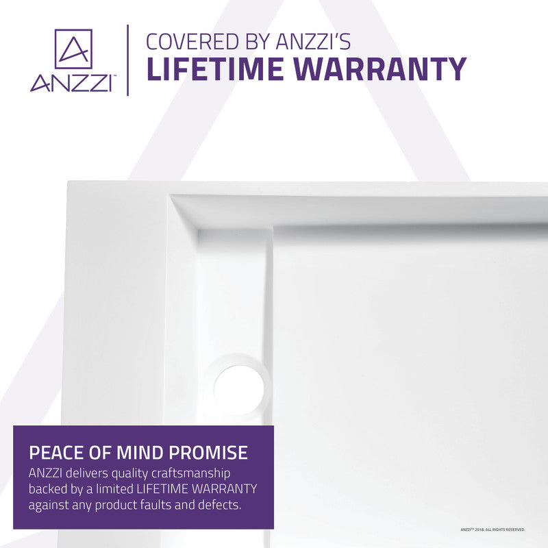 ANZZI Pascal Solid Surface Vessel Sink in Matte White LS-AZ520a