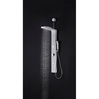 ANZZI Inland Series 44 in. Full Body Shower Panel System with Heavy Rain Shower and Spray Wand in White SP-AZ062