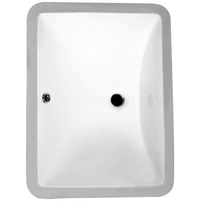 ANZZI Dahlia Series 20.5 in. Ceramic Undermount Sink Basin in White LS-AZ113