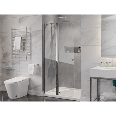 SD-AZ14-01CH - ANZZI ANZZI Romance 72-in. x 33.5-in. Frameless Swinging Shower Door in Chrome