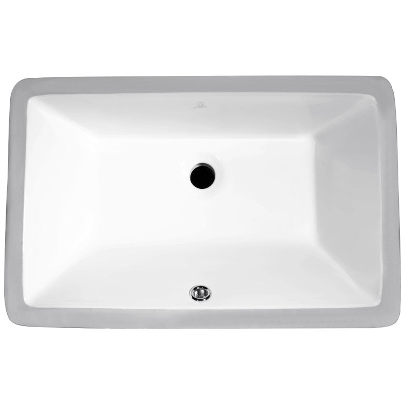 ANZZI Rhodes Series 21 in. Ceramic Undermount Sink Basin in White LS-AZ112