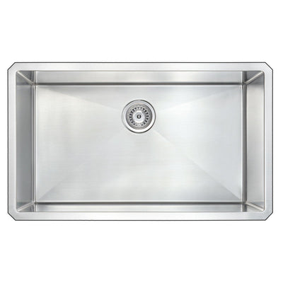 ANZZI Vanguard Undermount Stainless Steel 32 in. 0-Hole Single Bowl Kitchen Sink in Brushed Satin K-AZ3219-1A