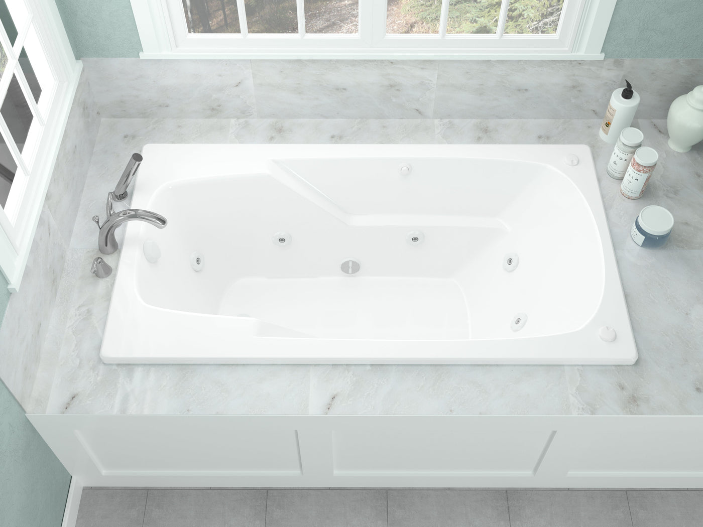 Atlantis Whirlpools Eros 32 x 60 Rectangular Whirlpool Jetted Bathtub 3260EWR