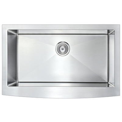 ANZZI Elysian Farmhouse Stainless Steel 36 in. Single Bowl Kitchen Sink in Brushed Satin K-AZ3620-1A