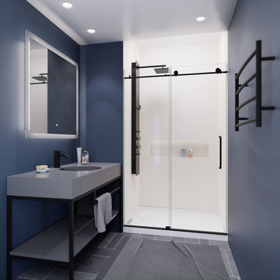 ANZZI Leon Series 48 in. by 76 in. Frameless Sliding Shower Door with Handle SD-AZ8077-01CH