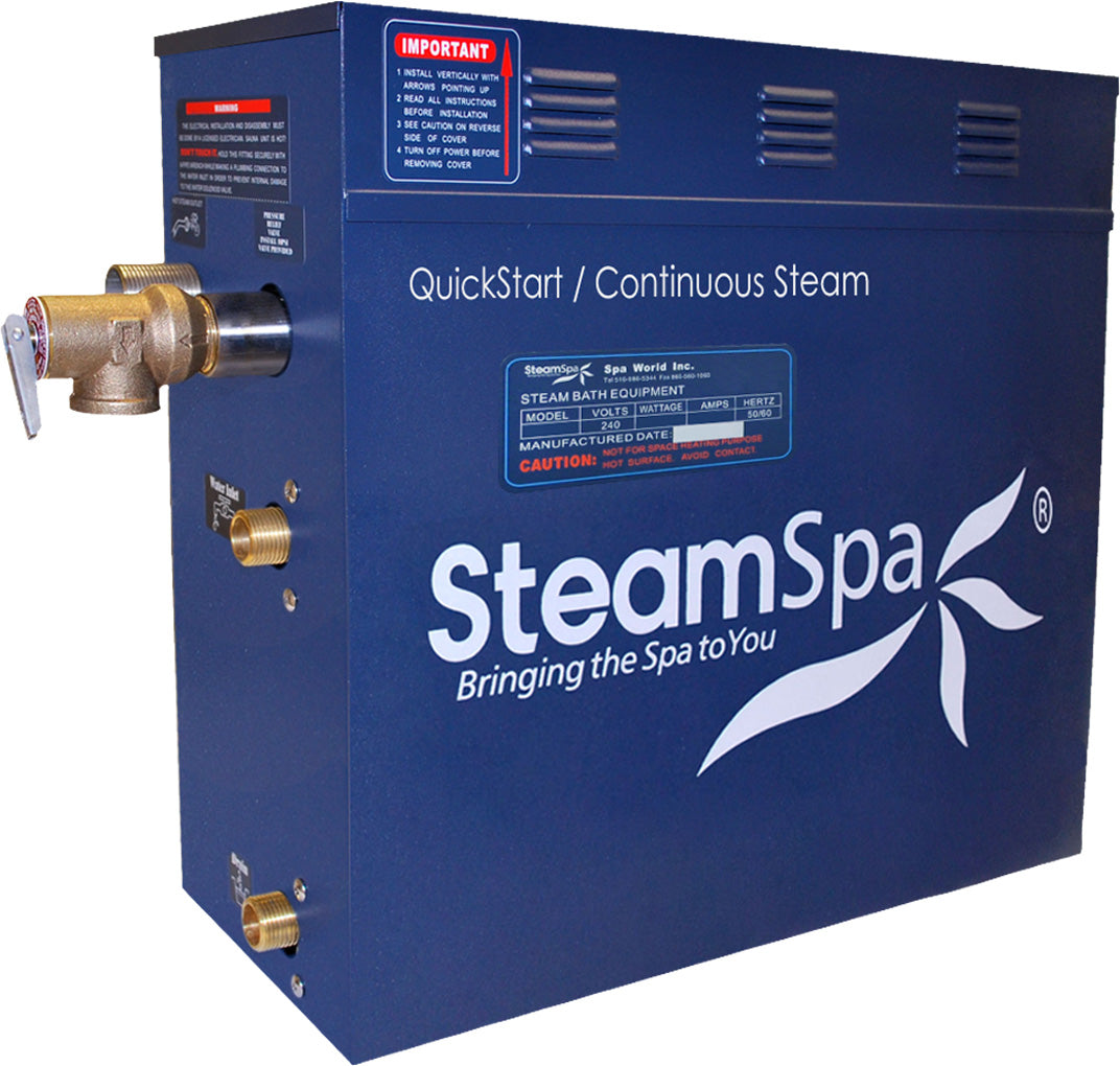 SteamSpa 12 KW QuickStart Acu-Steam Bath Generator D-1200