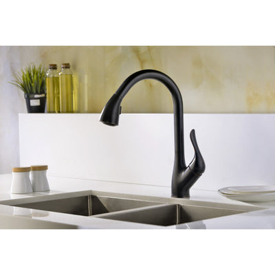 ANZZI Accent Series Single-Handle Pull-Down Sprayer Kitchen Faucet KF-AZ031MK