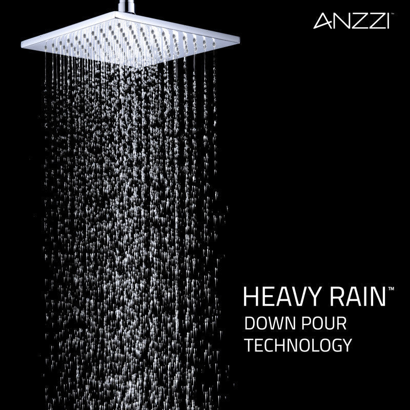 ANZZI Viace Series 1-Spray 12.55 in. Fixed Showerhead SH-AZ041