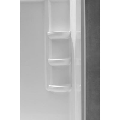 ANZZI Lex-Class 60 in. x 36 in. x 74 in. 3-piece DIY Friendly Alcove Shower Surround in White SW-AZ009WH