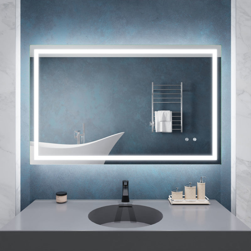 ANZZI 30-in. x 48-in. Frameless LED Front/Back Light Bathroom Mirror w/Defogger BA-LMDFX022AL