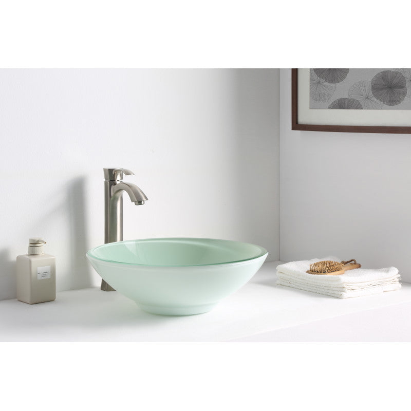 ANZZI Sonata Series Deco-Glass Vessel Sink in Lustrous Light Green LS-AZ083