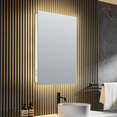 BA-LMDFXBT005WH - ANZZI Stellar 36 in. x 28 in. Frameless LED Bathroom Mirror