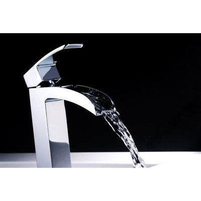 Key Series Single Hole Single-Handle Vessel Bathroom Faucet in Polished Chrome L-AZ097