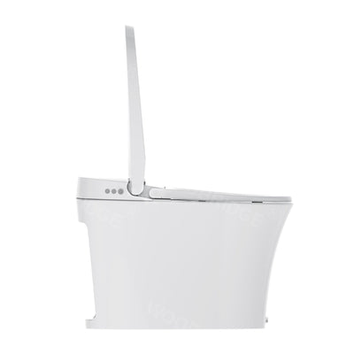 WoodBridge BW5100S White One Piece Modern,Slim, Tankless and High Efficiency Toilet With Battery Operated Auto Flushing