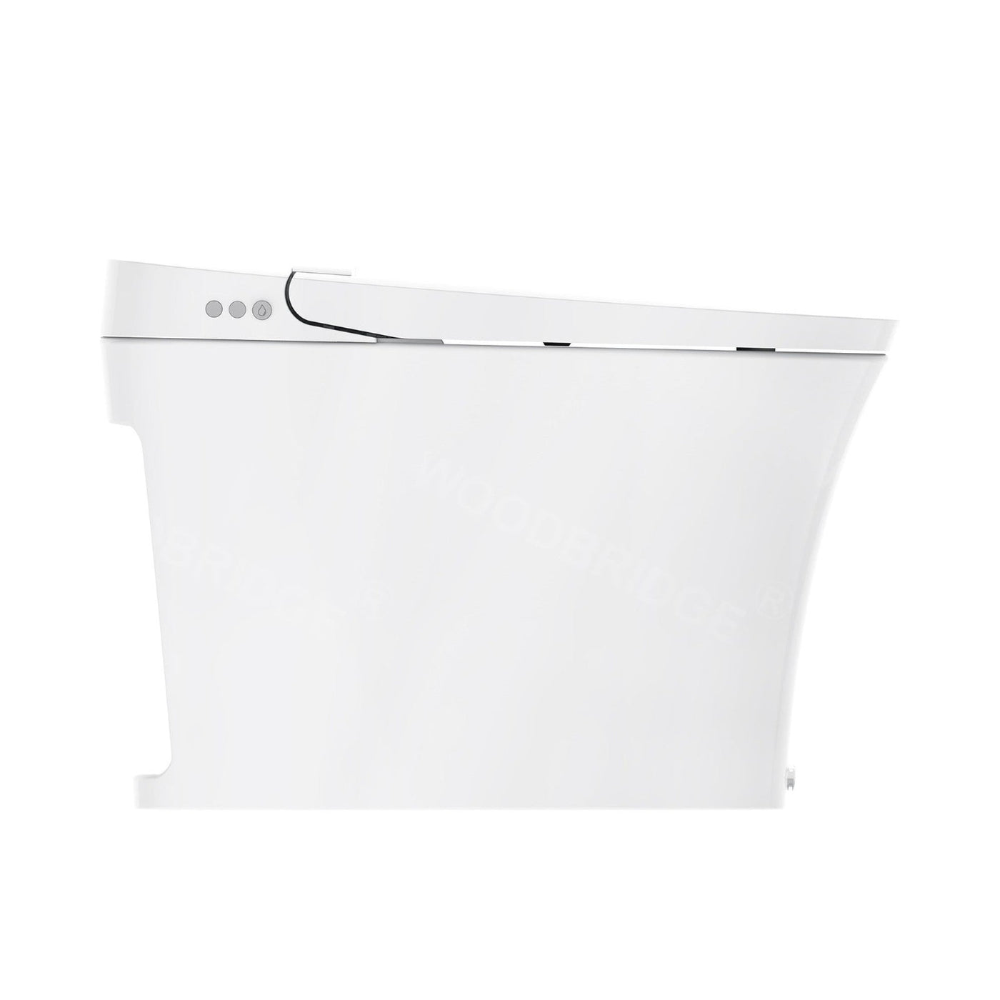 WoodBridge BW5100S White One Piece Modern,Slim, Tankless and High Efficiency Toilet With Battery Operated Auto Flushing