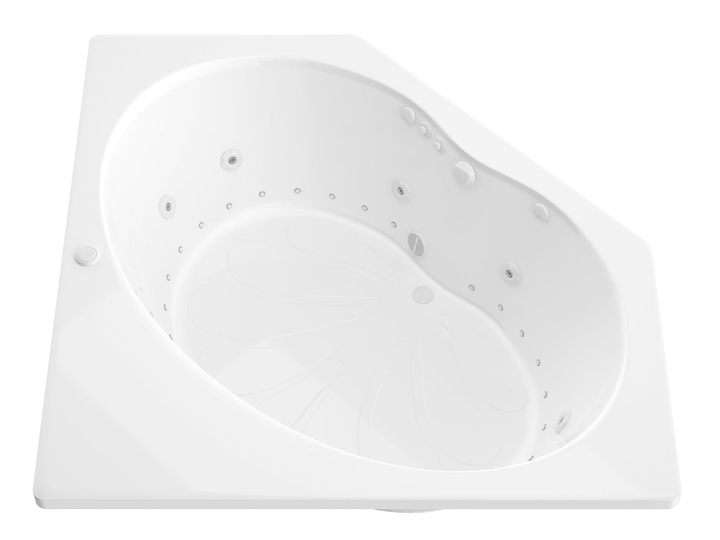 Atlantis Whirlpools Eclipse 60 x 60 Corner Air & Whirlpool Jetted Bathtub 6060EDR