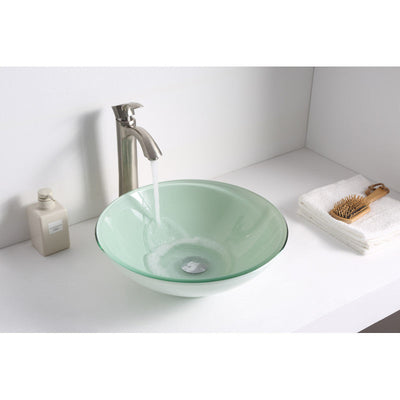 ANZZI Sonata Series Deco-Glass Vessel Sink in Lustrous Light Green LS-AZ083