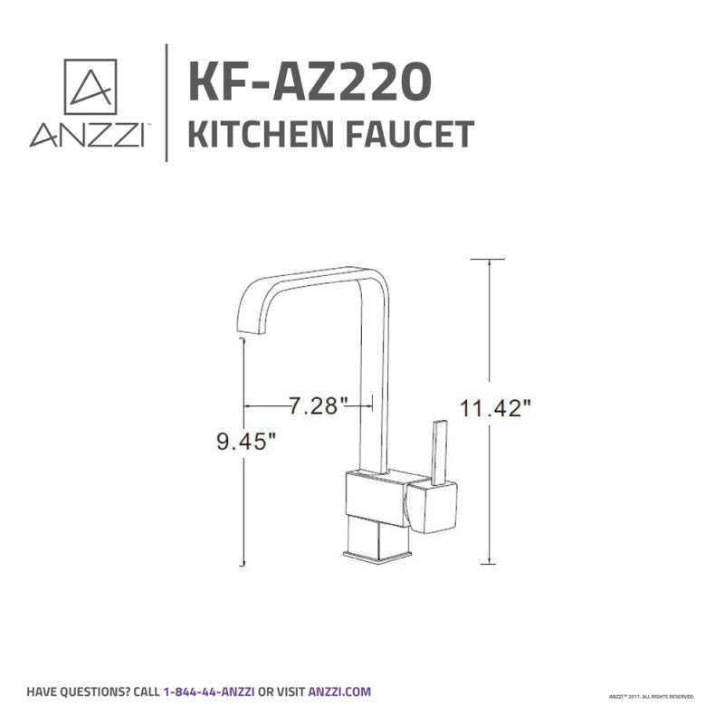 Sabre Single-Handle Standard Kitchen Faucet in Oil Rubbed Bronze KF-AZ220ORB