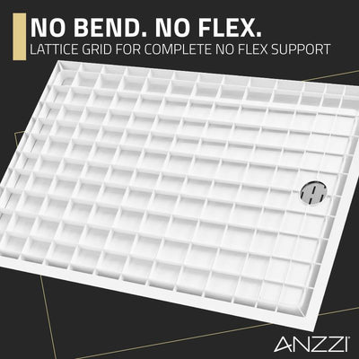 ANZZI Alexander 48 in. x 32 in. Shower Base in White SB-AZ103R