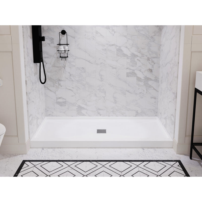 ANZZI Alexander 60 in. x 30 in. Shower Base in White SB-AZ101L