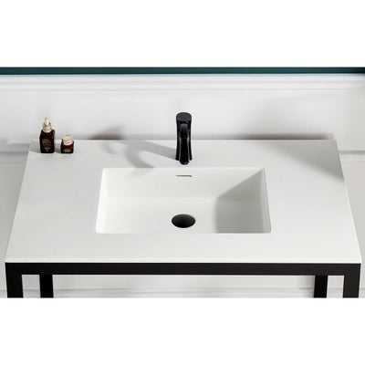 ANZZI Orchard 36 in. Console Sink with Glossy White Counter Top CS-FGC005-BN