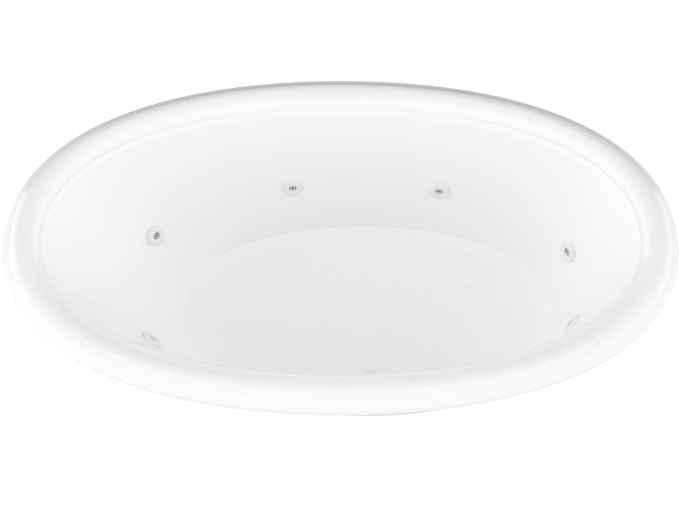 Atlantis Whirlpools Petite 44 x 78 Oval Whirlpool Jetted Bathtub 4478PCWR