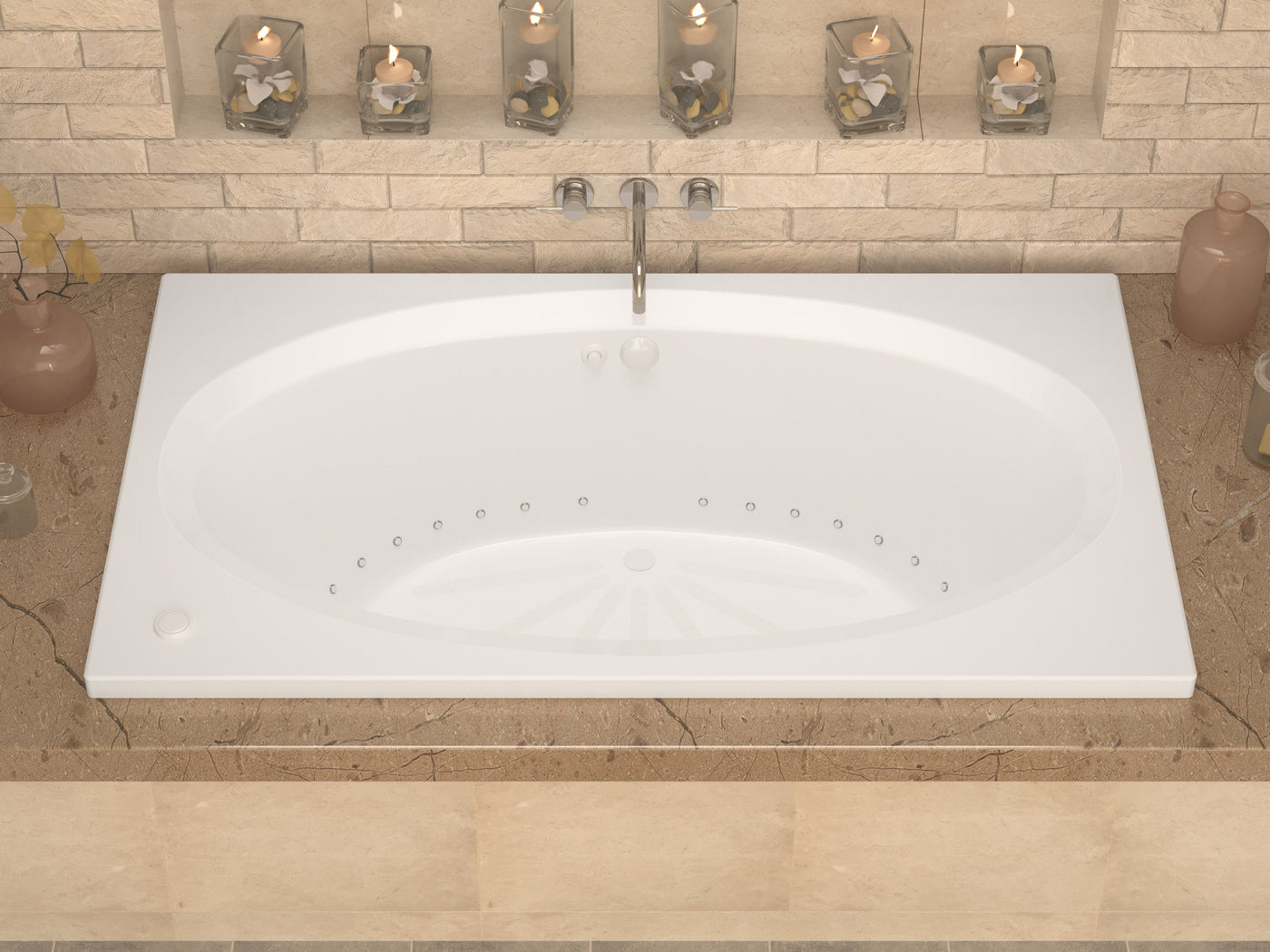 Atlantis Whirlpools Vogue 42 x 72 Rectangular Air Jetted Bathtub 4272VCAL