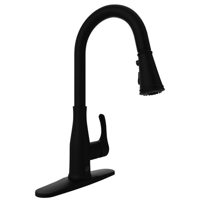 KF-AZ301MB - ANZZI Sifo Hands Free Touchless 1-Handle Pull-Down Sprayer Kitchen Faucet with Motion Sense and Fan Sprayer in Matte Black