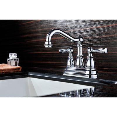 ANZZI Edge Series 4 in. Centerset 2-Handle Mid-Arc Bathroom Faucet in Polished Chrome L-AZ033