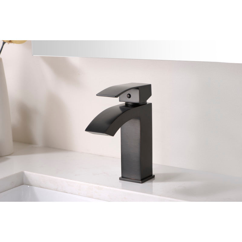 ANZZI Revere Series Single Hole Single-Handle Low-Arc Bathroom Faucet L-AZ037