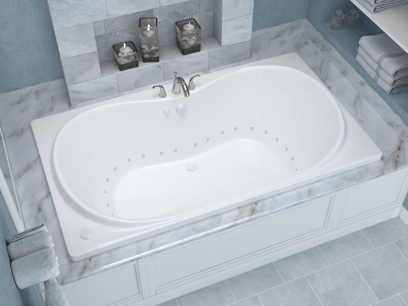 Atlantis Whirlpools Whisper 42 x 72 Rectangular Air Jetted Bathtub 4272WAL