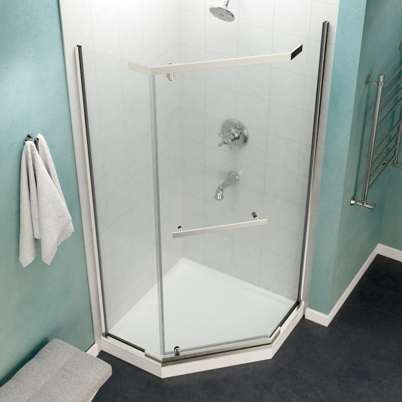 ANZZI Castle Series 49 in. x 72 in. Semi-Frameless Shower Door with TSUNAMI GUARD SD-AZ056-01BN