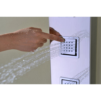 ANZZI Lann 53 in. 3-Jetted Full Body Shower Panel with Heavy Rain Showerhead and Spray Wand in Chrome SP-AZ015