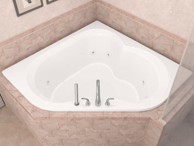 Atlantis Whirlpools Cascade 60 x 60 Corner Whirlpool Jetted Bathtub 6060CWL