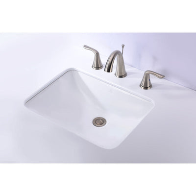 ANZZI Dahlia Series 20.5 in. Ceramic Undermount Sink Basin in White LS-AZ113