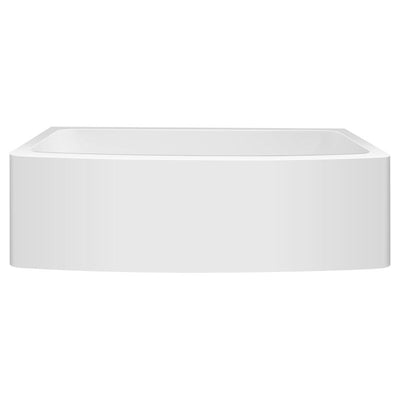 ANZZI Mesa Series Farmhouse Solid Surface 33 in. 0-Hole Single Bowl Kitchen Sink with 1 Strainer K-AZ272-A1