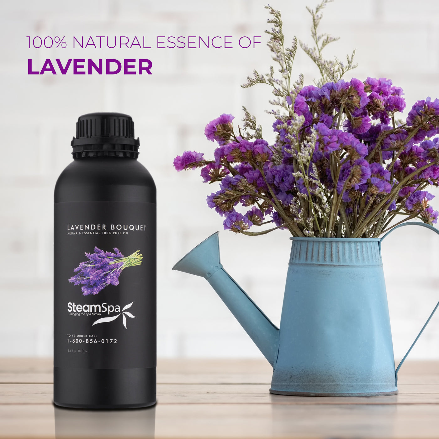 100% Natural Essence of Lavender 1000ml Aromatherapy Bottle G-OILLAV1K