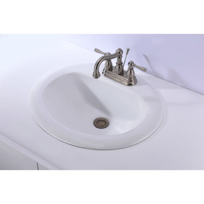 ANZZI Cadenza Series 20.5 in. Ceramic Drop In Sink Basin in White LS-AZ097